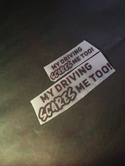 My Driving Scares Me Too! | Iron-on Patch | Rider's Creed