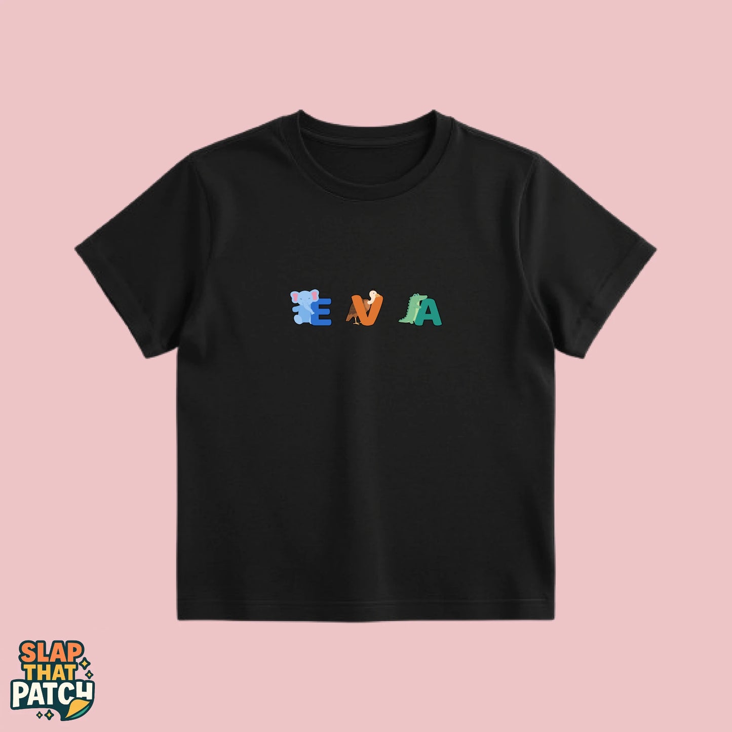 Wild Type | Iron-on Patch | Animal Alphabet Sticker (Kids Special)