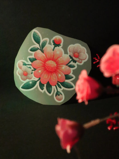 Peachy Bloom | Iron on patch | Pinterest Flowers
