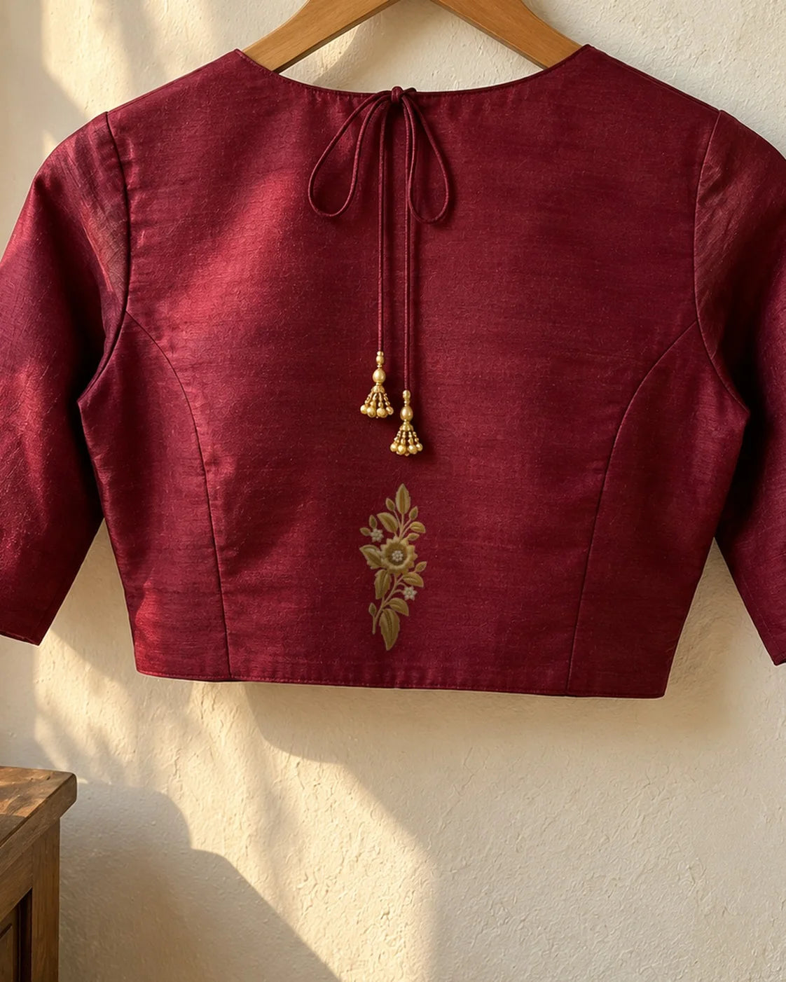 Zardozi Phool embroidery-look iron-on patch | Thread Theory