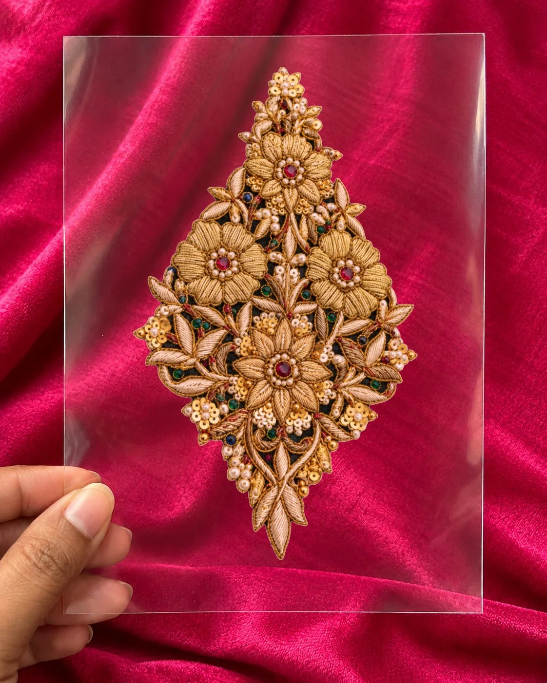 Zari Booti embroidery-look iron-on patch | Thread Theory