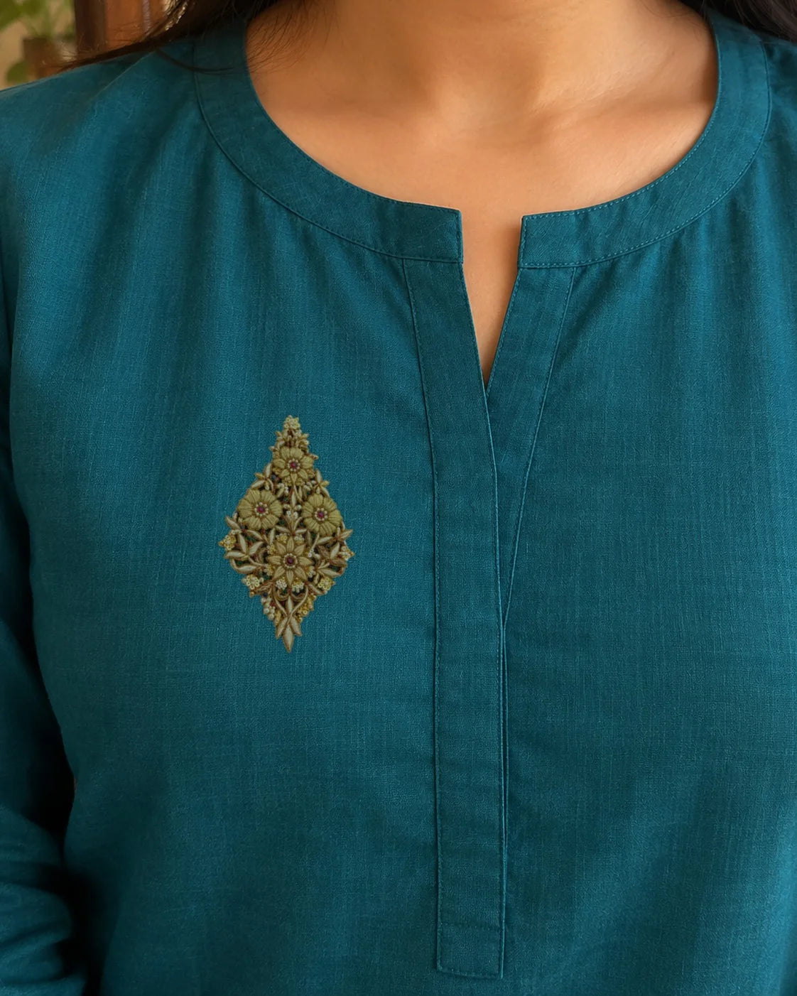 Zari Booti embroidery-look iron-on patch | Thread Theory