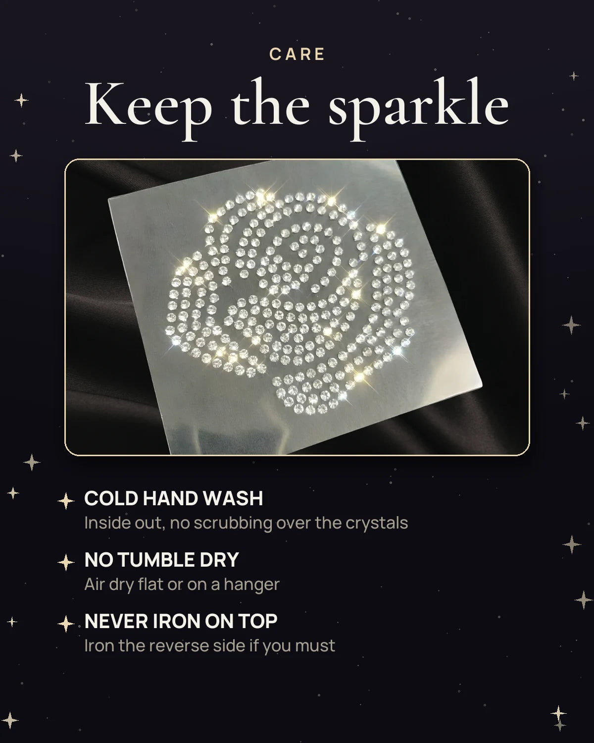 Crystal Petals: how and where to apply